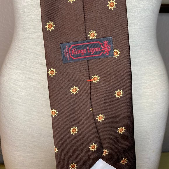 * Vintage Kings Lynn Anchor Style Polyester Tie - Picture 3 of 3